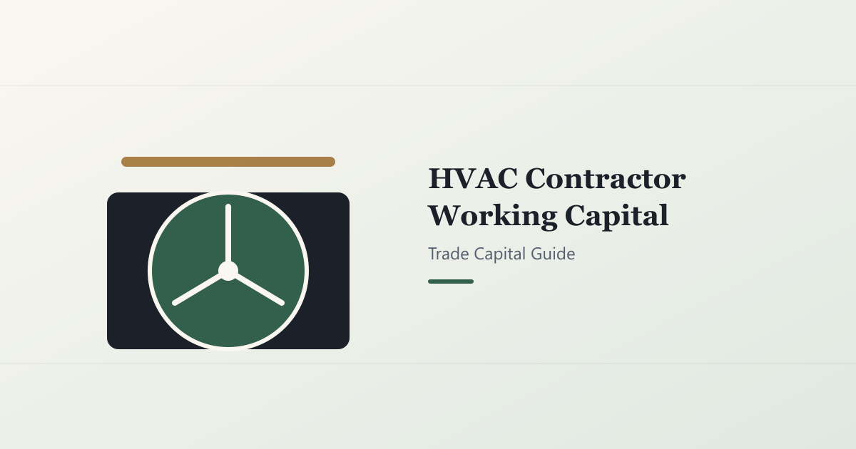 Hvac contractor reviewing working capital options